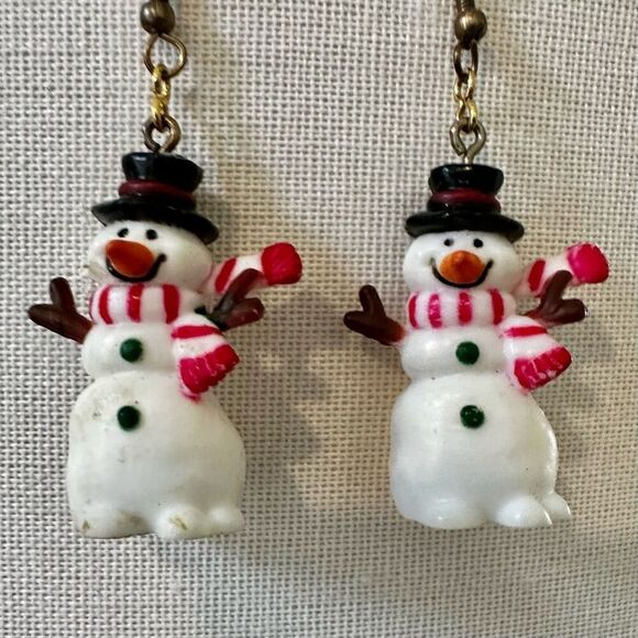Snowman earrings - Picture 1 of 8